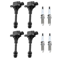 4x Ignition Coils & 4x Spark Plugs Suitable for Nissan X-Trail T30 224488H315