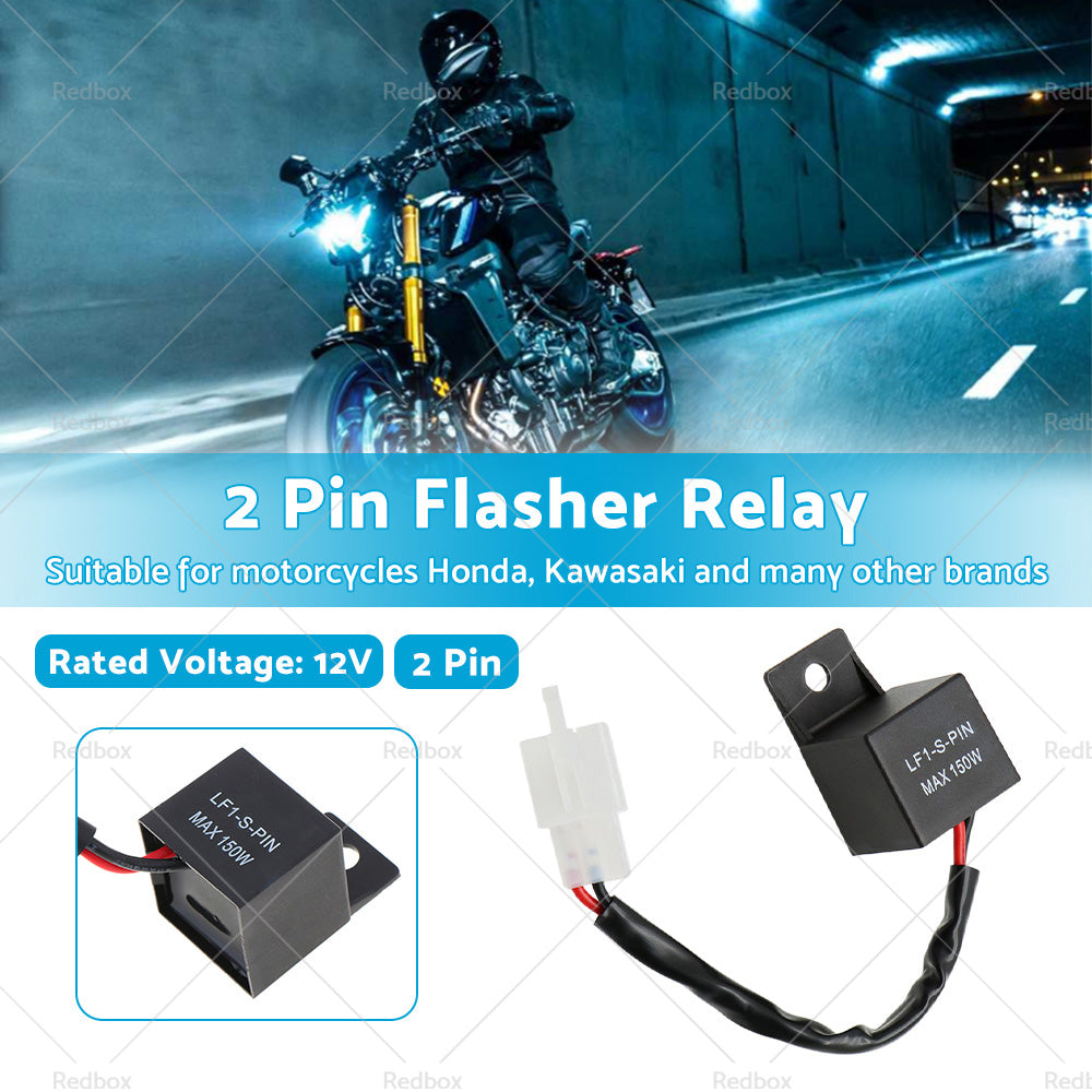 Suitable For Kawasaki Yamaha 2Pin Motorcycle LED Turn Signal Light Flasher Relay