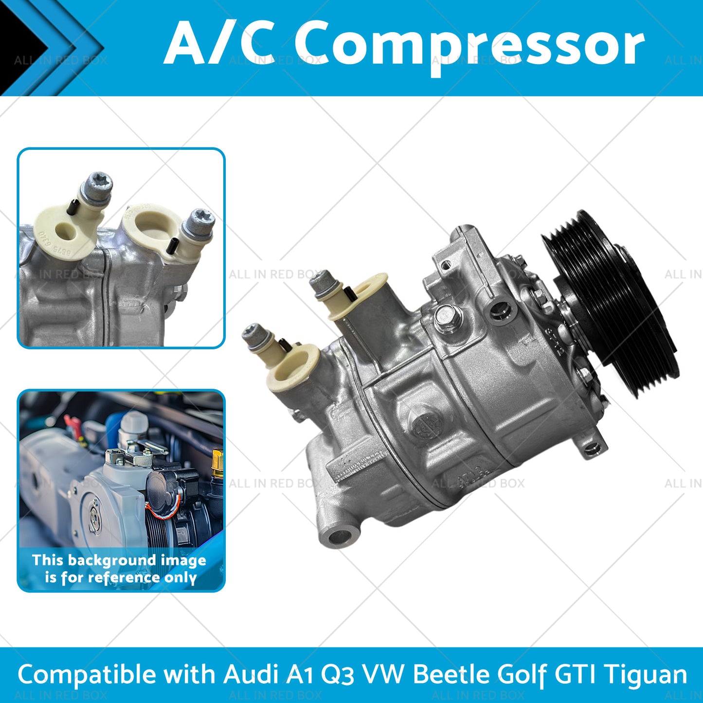 A or C Compressor Suitable for Audi A1 Q3 VW Beetle Golf GTI Tiguan 5Q0820803Q