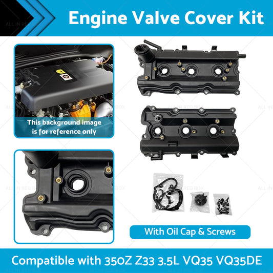 2PCS Engine Valve Cover Suitable For Nissan 350Z Z33 3.5L VQ35 VQ35DE 2002-2006