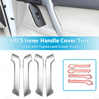 4PCS Matte Front Door Armrest Cover Trim Suitable For Land Cruiser Prado J150