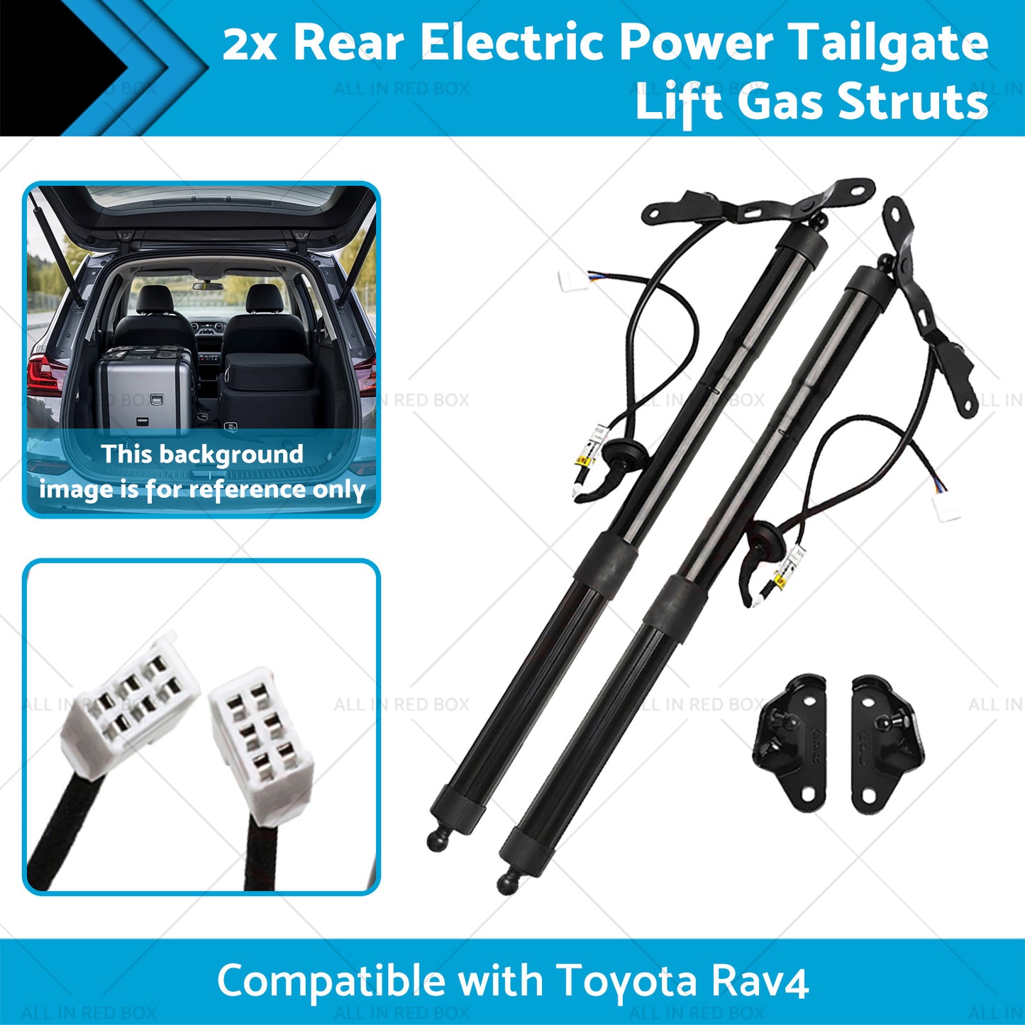 Pair Rear Electric Power Tailgate Lift Gas Struts Suitable For Toyota Rav4