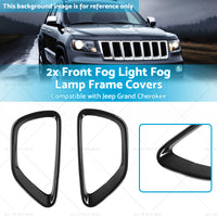 2x Front Fog Light Fog Lamp Frame Covers Suitable for 14-16 Jeep Grand Cherokee