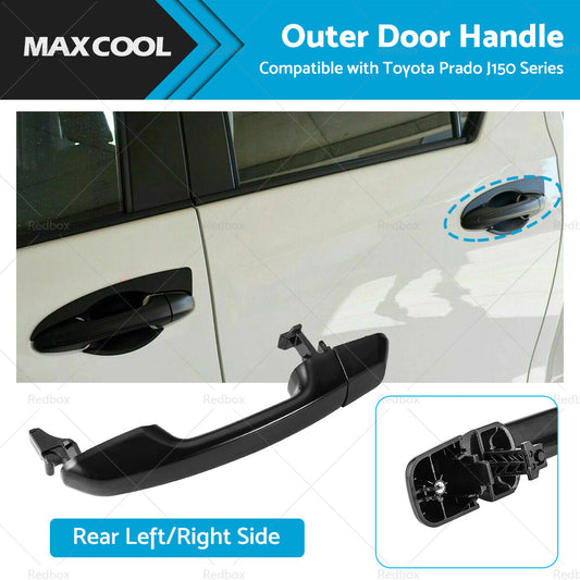 REAR LH or RH Outer Door Handle Black Suitable for Toyota Prado J150 Series 09-20