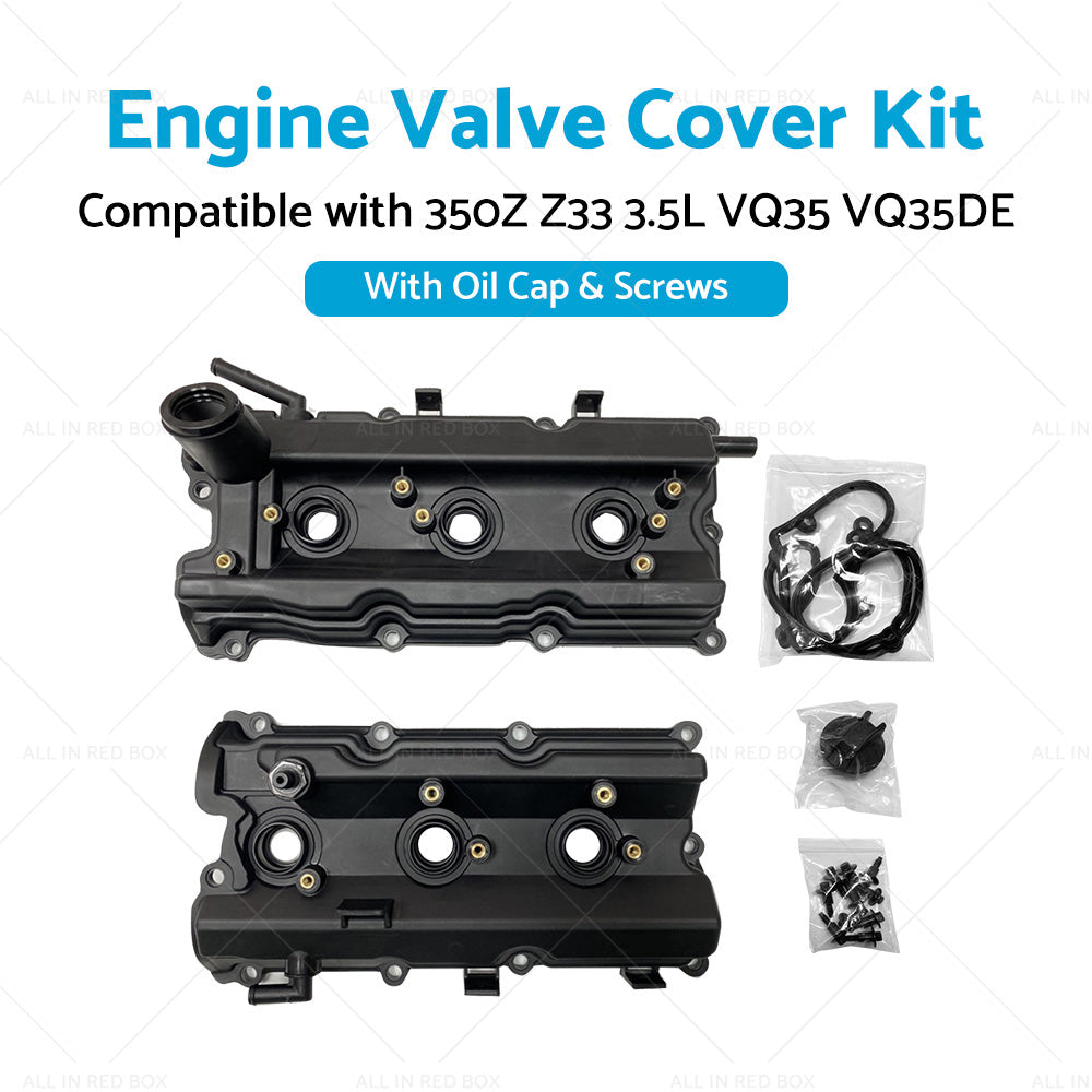 2PCS Engine Valve Cover Suitable For Nissan 350Z Z33 3.5L VQ35 VQ35DE 2002-2006