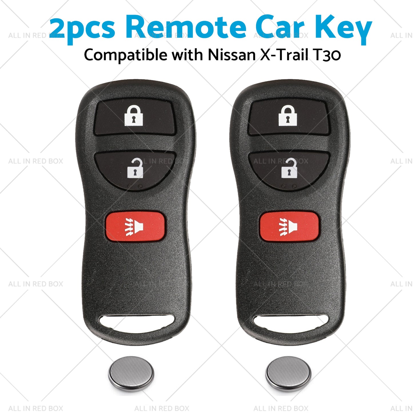 2pc Remote Flip Car Key Suitable for Nissan X-Trail T30 02-07 433MHz Replacement