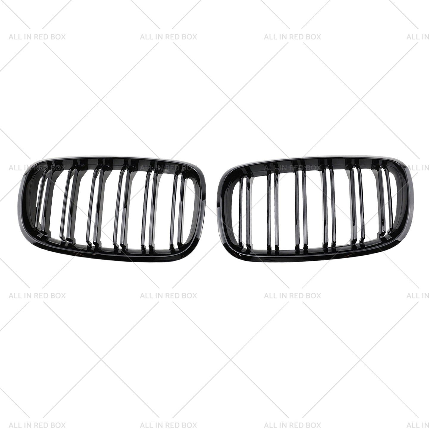 2pc Front Grill Grille Gloss Black Suitable for BMW E70 X5 E71 X6 2007-2013