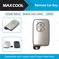 Complete Remote Car Key Suitable For Toyota Land Cruiser Prado 2 Buttons 314MHZ