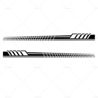 2pcs set Car Body Stickers Long Stripe Side Skirt Decoration Decals