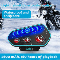 Bluetooth-5. 0 Wireless Motorcycle Helmet Headset Intercom Motorbike Headphone