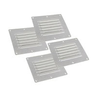 4x Stainless Steel Rectangular Air Vent Suitable For Caravan, Boat, Wall & Home