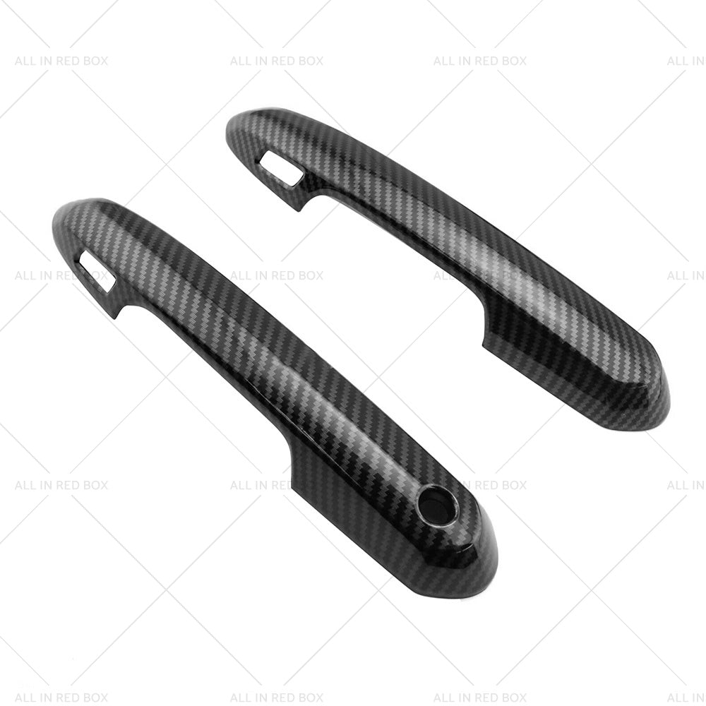 Carbon Fiber Door Handle Cover  Surrounds For Toyota RAV4 Hybrid Edge 2019-2023