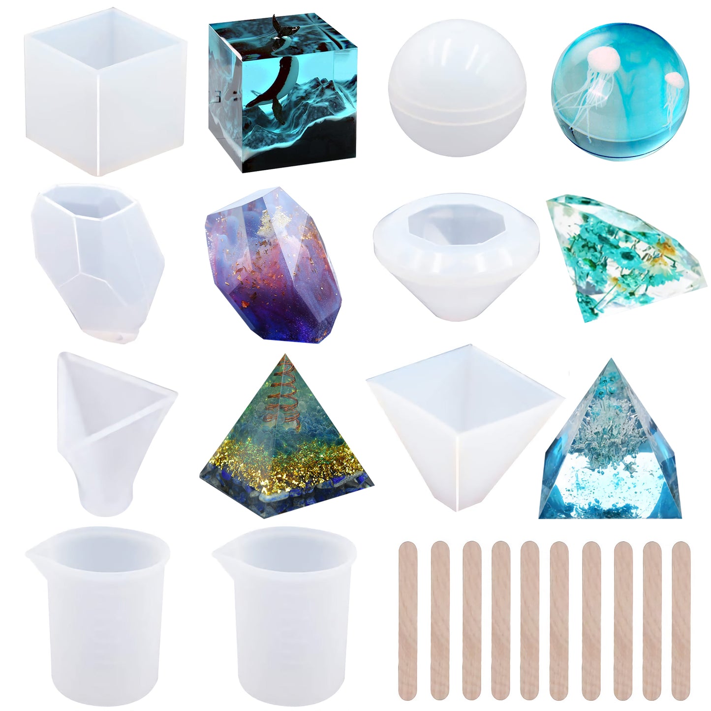 Snowflake Silicone Pendant Mold Making Jewelry Resin Necklace Mould Craft DIY 3D