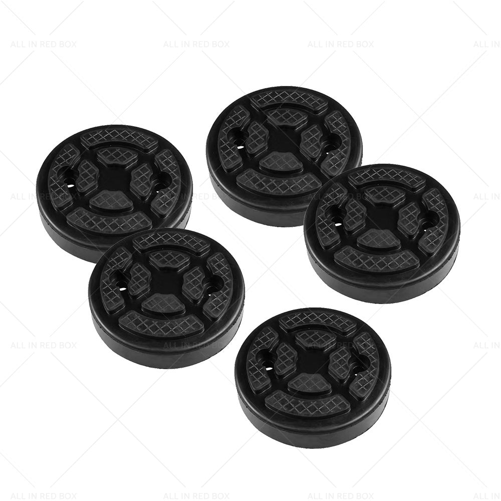 5Pcs Universal Round Rubber Arm Pad Lift Pad For Auto Lift Car Truck Hoist Black