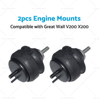 2x Engine Mount Suitable for Great Wall V200 X200 2.0L GW4D20 Diesel Auto or Manual