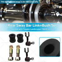 2 Set Rear Sway Bar Link+Bush Suitable for 92-19 Toyota Landcruiser FJ80R HZJ80R