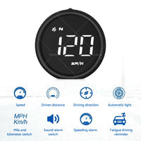 Car Digital Speedometer GPS Head Up Display MPH or KM Overspeed Tired Warning Alarm