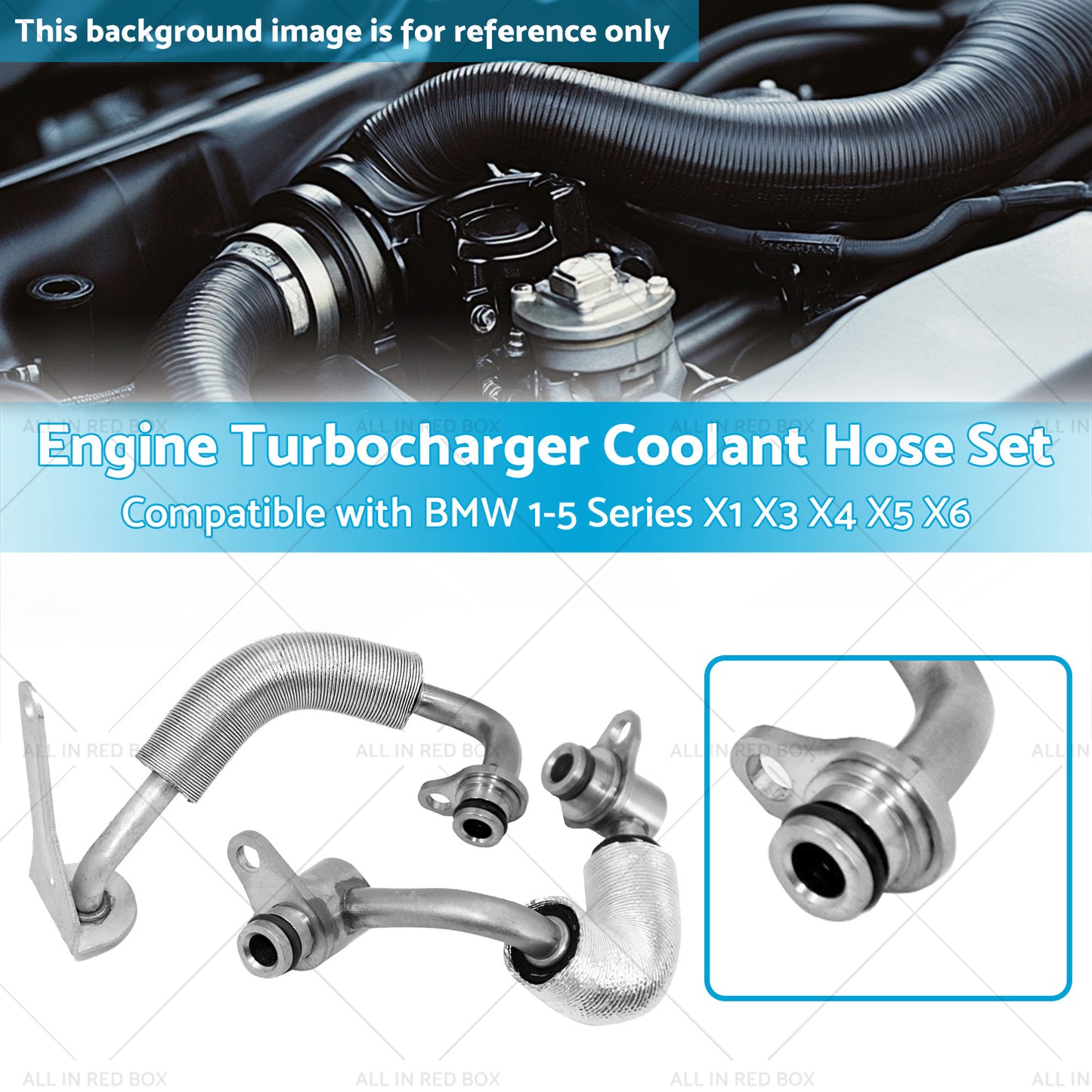 Engine Turbocharger Coolant Hose Set Suitable for BMW 1-5 Series X1 X3 X4 X5 X6