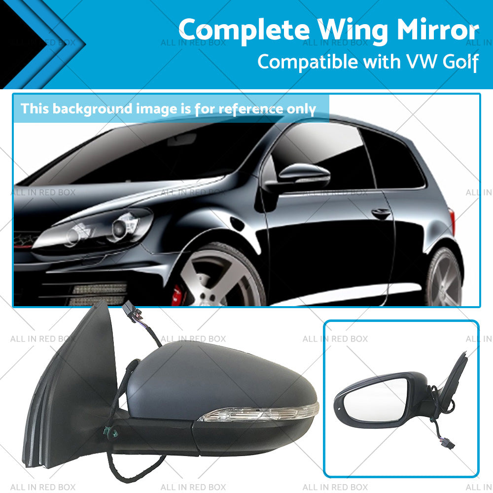 NEW LH Door Mirror Suitable for VW Golf MK6 2009-2012 Left Passenger Side