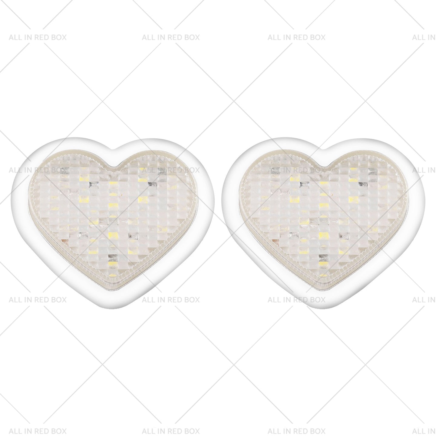 {{ Heart Pair 12V LED Side Marker Indicators Clear Flash White }} - Buy Car Parts Online at {{ Kaka Auto Parts }}.