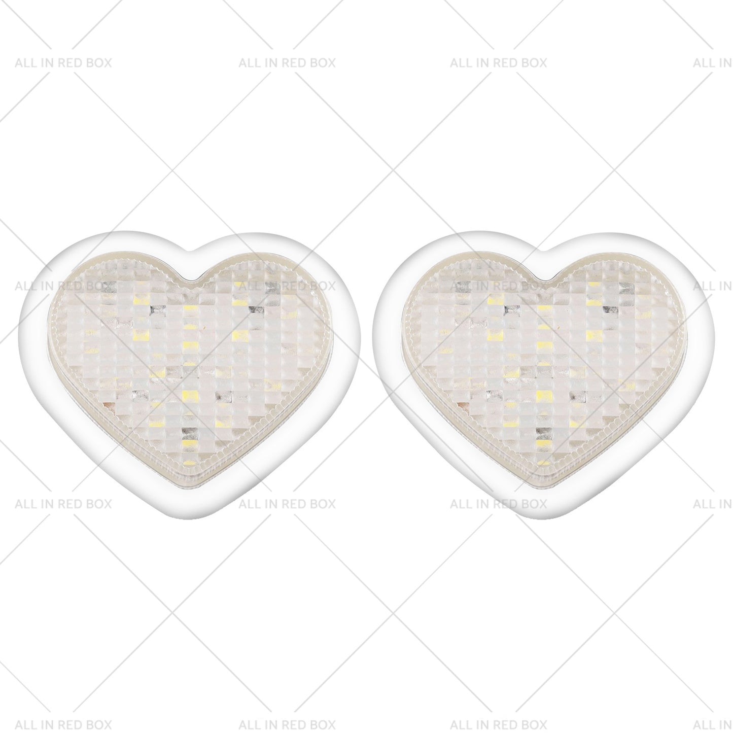 {{ Heart Pair 12V LED Side Marker Indicators Clear Flash White }} - Buy Car Parts Online at {{ Kaka Auto Parts }}.