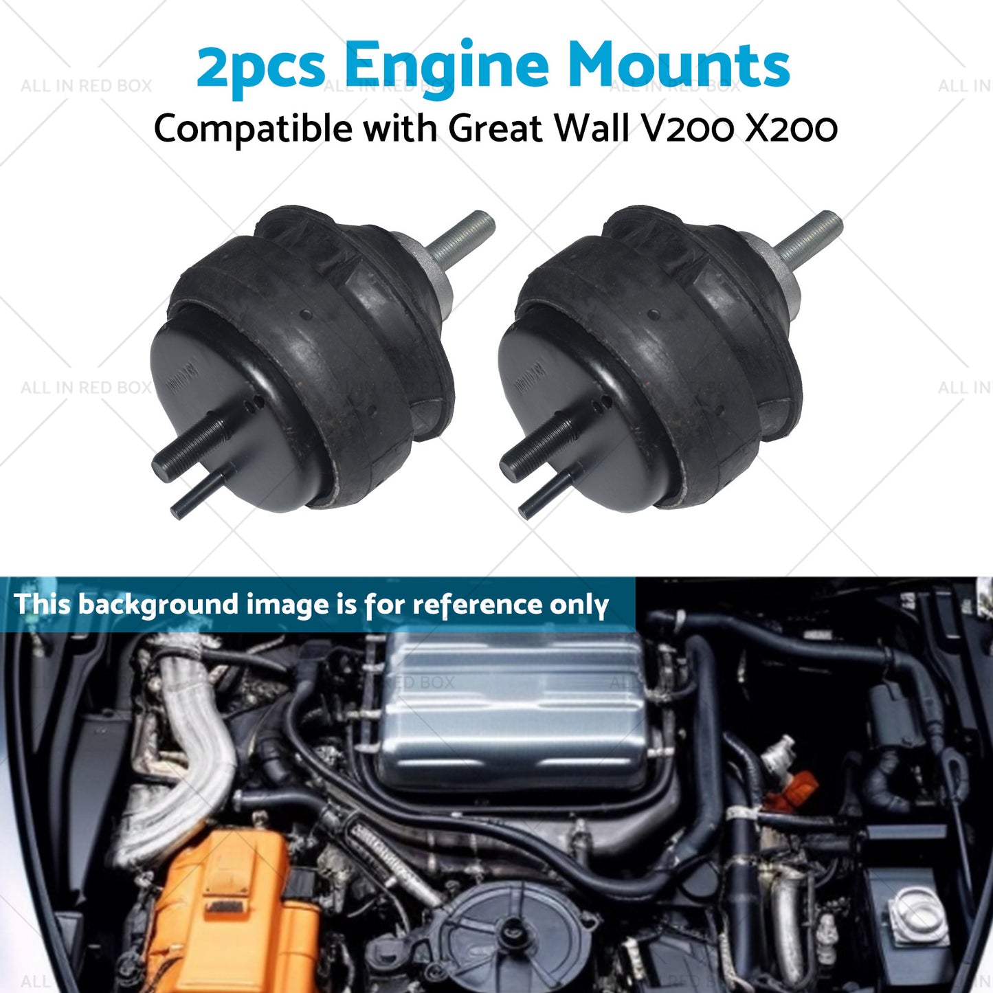 2x Engine Mount Suitable for Great Wall V200 X200 2.0L GW4D20 Diesel Auto or Manual