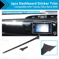 Carbon Fiber Dashboard Sticker Trim Suitable For Toyota Hilux Revo 2015-2023 RHD