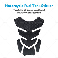 Wide Pure Black Motorcycle Gas Tank Pad Protector Sticker Decal For Motorbike