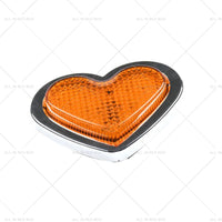 {{ Heart Pair 12V LED Side Marker Indicators Clear Flash Amber }} - Buy Car Parts Online at {{ Kaka Auto Parts }}.