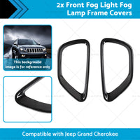 2x Front Fog Light Fog Lamp Frame Covers Suitable for 14-16 Jeep Grand Cherokee