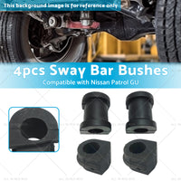 4x FrontRear Sway Bar Bushes Rubber Suitable for Nissan Patrol GU Y61 2001-2013