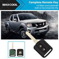 Complete REMOTE KEY for NISSAN PATHFINDER NAVARA DUALIS CAR KEY TRANSPONDER CHIP
