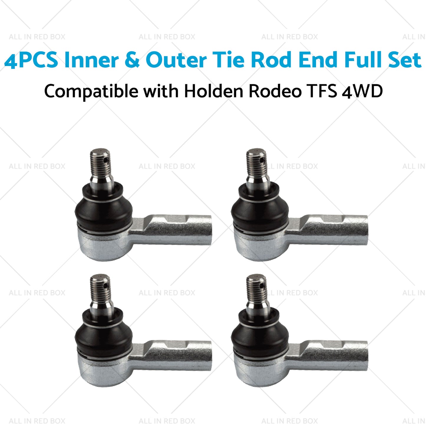 4PCS Inner  and  Outer Tie Rod End Full Set Suitable for Holden Rodeo TFS 4WD 89-03