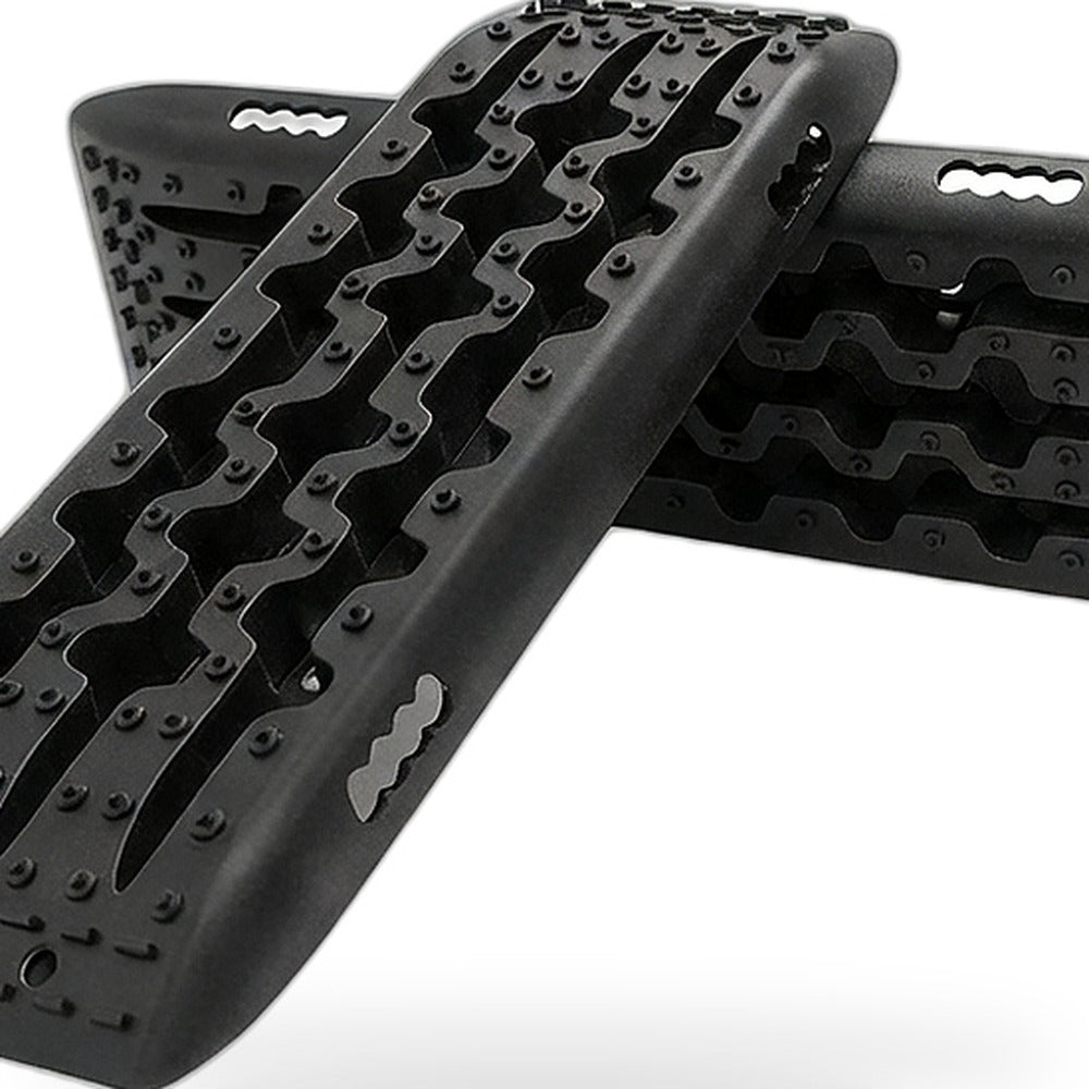 Black Recovery Tracks Sand Track 10T Vehicle Sand Snow Mud Trax for 4WD SUV - XQ1