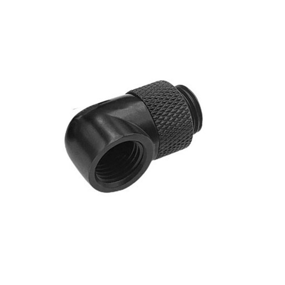 2PCS Black Green Water Cooling G1 4 Thread 90 Angle Rotary Elbow Adapter Fitting