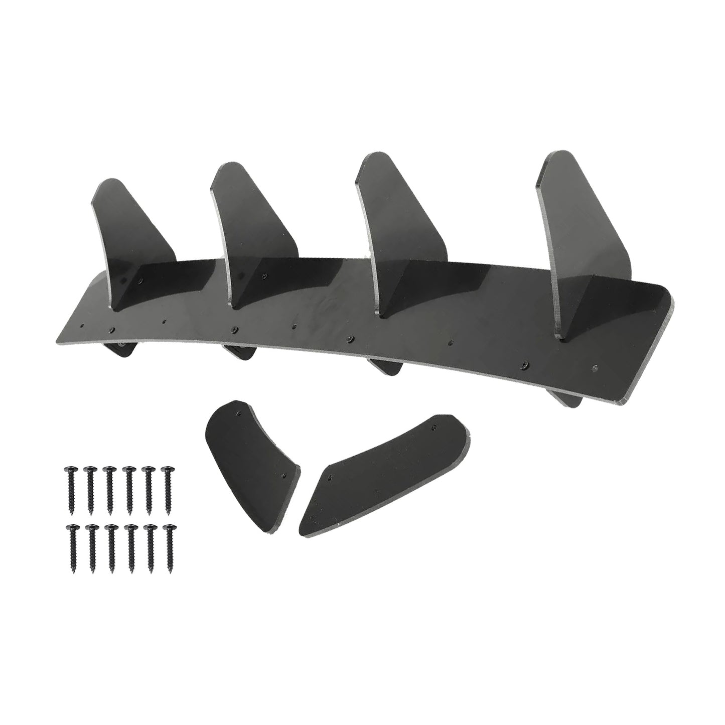 4 Fins Rear Bumper Diffuser Lip Spoiler Suitable For Volkswagen VW Golf MK7 GTI