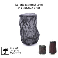 Air Filter Protective Cover Dustproof for High Flow Air Intake Filters Universal