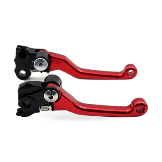 Pair Pivot Brake Clutch Lever Red Suitable for Honda CRF250R