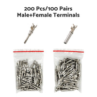 20 or 50 or 100 Pair Deutsch Solid Terminal No. 16 Stamped Contact Pins Male Female