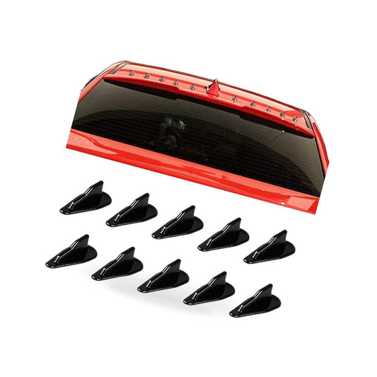 Spoiler Roof Wing Air Vortex Generator Set of 10 Diffuser Shark Fin Kit Suitable