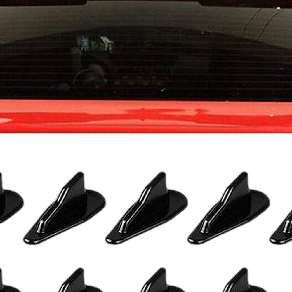 Spoiler Roof Wing Air Vortex Generator Set of 10 Diffuser Shark Fin Kit Suitable