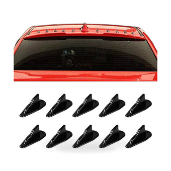 compare product Spoiler Roof Wing Air Vortex Generator Set of 10 Diffuser Shark Fin Kit Suitable