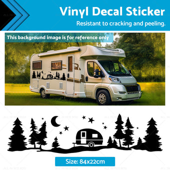 compare product Mountains Adventure Vinyl Decal Sticker Suitable ForCamper Van Motorhome Caravan