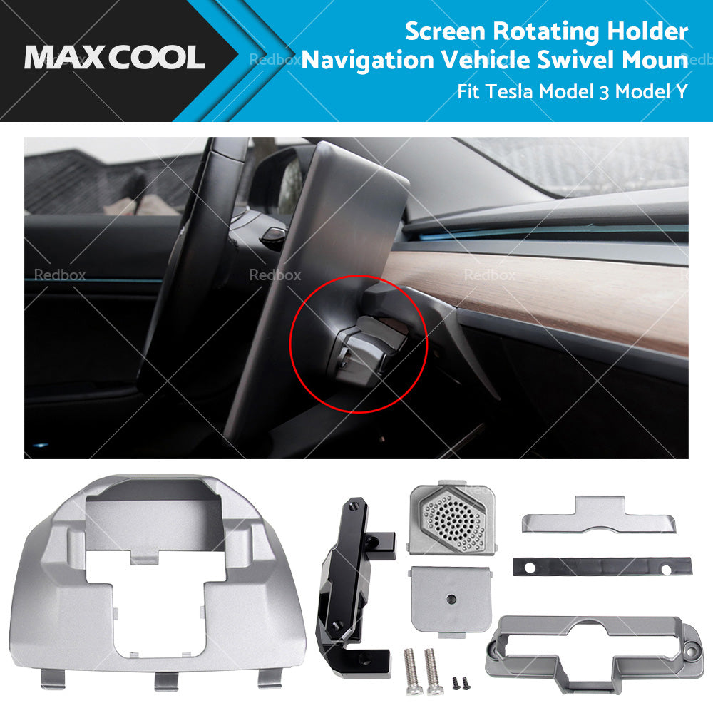 Fit Tesla Model 3 Model Y Screen Rotating Holder Navigation Vehicle Swivel Mount