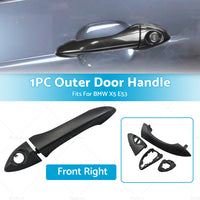 Outer Door Handle Front Right Side RHD For BMW X5 E53 2000-2005 2006 Dumb Black