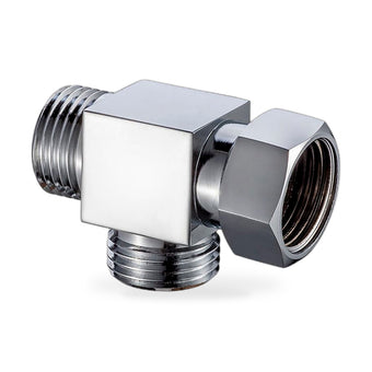 compare product T Connector Toilet Bidet G1/2 3 Way Brass Chrome Diverter T Adapter
