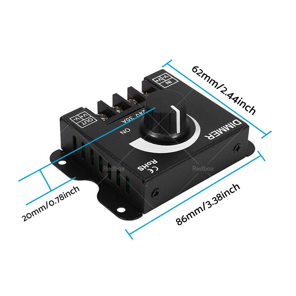 12V-24V Metal LED Switch Dimmer Controller Manual Operation for Strip Light