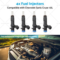 55570284 2173433 4x Fuel Injectors Suitable for Chevrolet Sonic Cruze 1. 8L 11-16