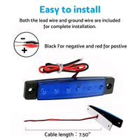 12x LED Deck Courtesy Lights Suitable For Marine Boat Stern Transom 12V Waterproof