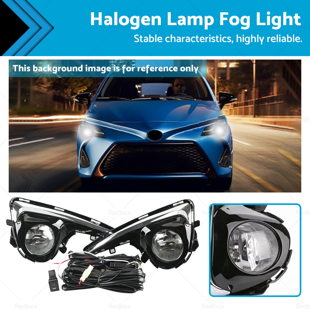 2xFront Grill Bumper Halogen Lamp Fog Lights Suitable For Toyota Yaris 2018-2019